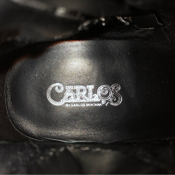 Carlos by Carlos Santana Black Floral Booties Sz 8 - Picture 9 of 9
